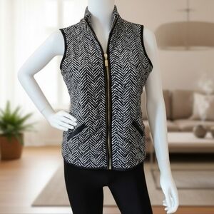 Charter Club Petite Herringbone Zip Vest — Chic, Cozy & Beautiful Size PM